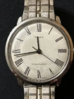 Vintage Men’s Timex Marlin 1976 26150 026476 S Runs With Band White Metal