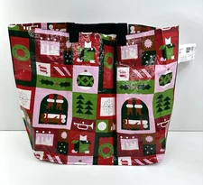 IKEA Vinterfint Holiday Tote Reuseable Shopping Storage Bag Multicolor 10 Gallon