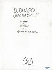 Christoph Waltz Signed Django Unchained Script Cover Page ACOA