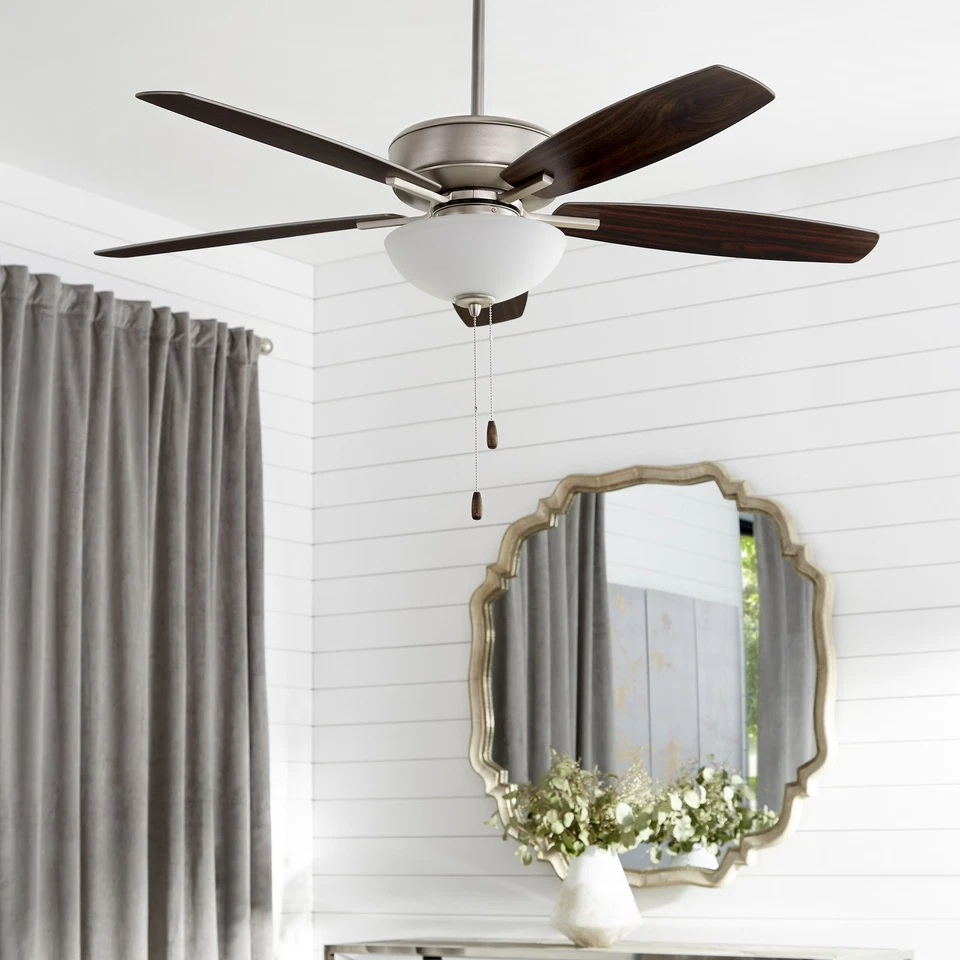 Breeze - 52 Inch 5 Blade Ceiling Fan with Bowl Light Kit-Aged Brass Finish-Dark - Image 2 of 3