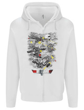 Dog Fight Parody Airforce RAF Funny Mens Zip Up Hoodie