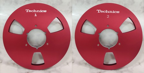 One Pair 10.5'' Red Technics Tape Reel Aluminum For Reel To Reel Tape Recorder
