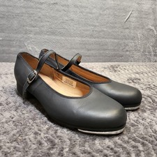 Bloch Tap Shoes Womens Size 6.5 Black Leather Mary Jane Techno Tap 2T Dance