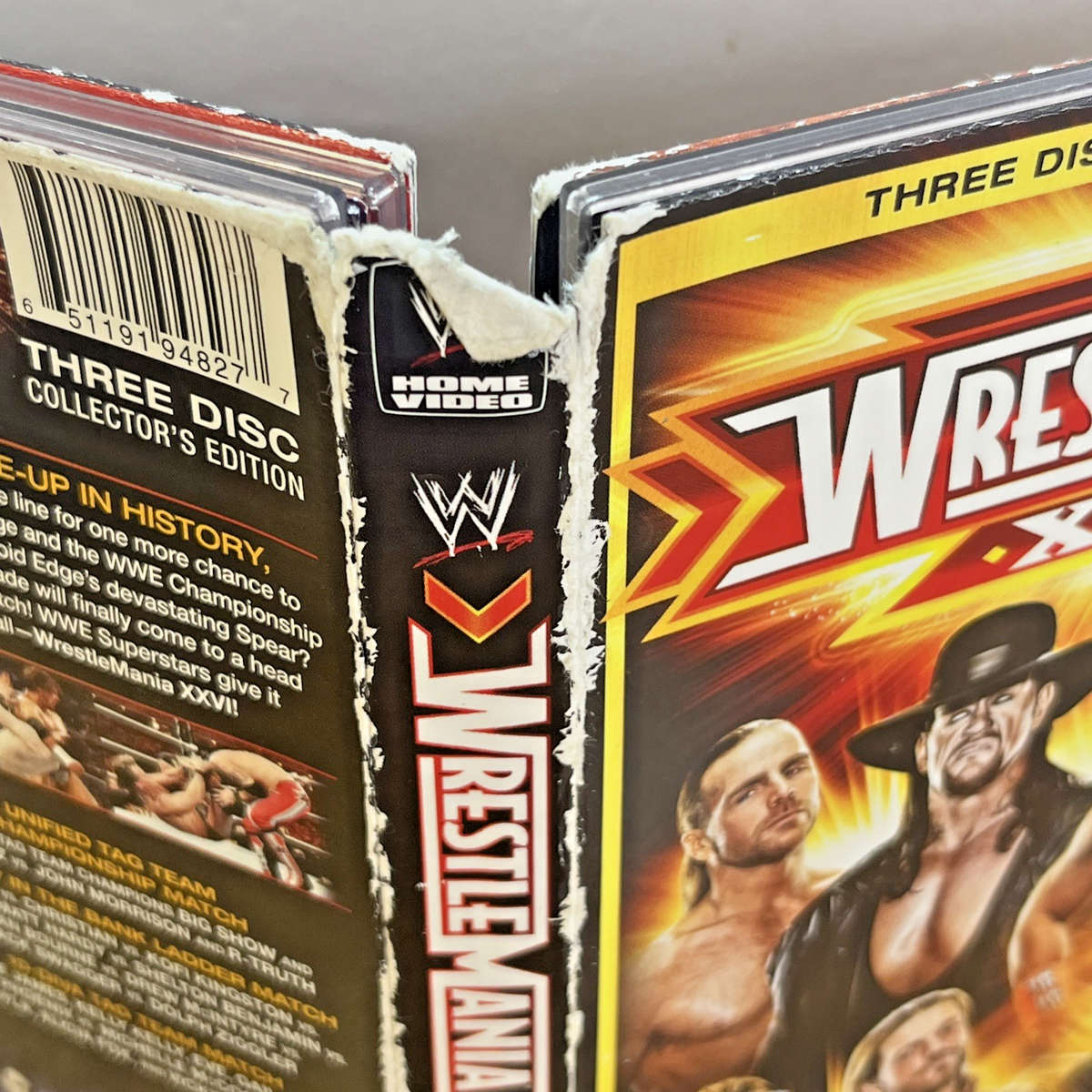 WWE WrestleMania XXVI (26)- (DVD, 3-Disc) Tested, CM Punk, Bret