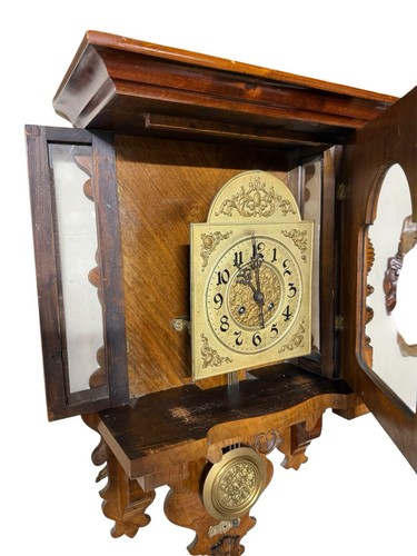 Antique German Mauthe "Free Swinger" Wall Clock 8-Day, Time/Strike, Key-wind - Picture 8 of 13