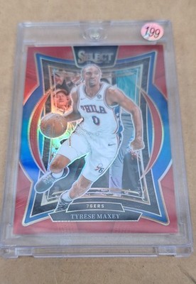 2024-25 Panini Select - Concourse Tyrese Maxey #20 Red Prizm #182/199