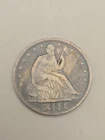 1858 Seated Liberty Silver Half Dollar 50c