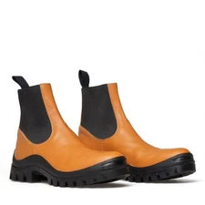 ATP Atelier Womens Catania Brandy Leather Chelsea Boots Chunky Lug Sole Sz 39