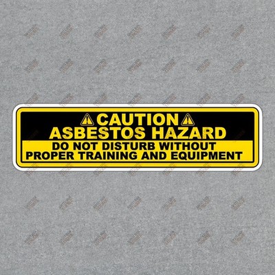 Caution Asbestos Hazard Safety Sign Sticker OSHA Compliant Warning #952031
