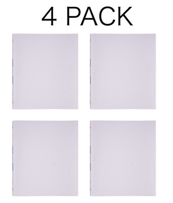 Pen + Gear 3 Ring Standard Binder 1'' O-Rings 175 Sheets Capacity White 4 PACK