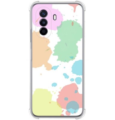 JIAFEI Custodia Per Huawei Nova Y70 Con Bordo Dorato | Cover TPU Morbida Viola