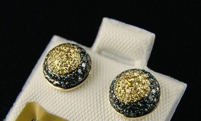 2Ct Round Lab-Created Citrine Womens Stud Earring 14K Yellow Gold Plated