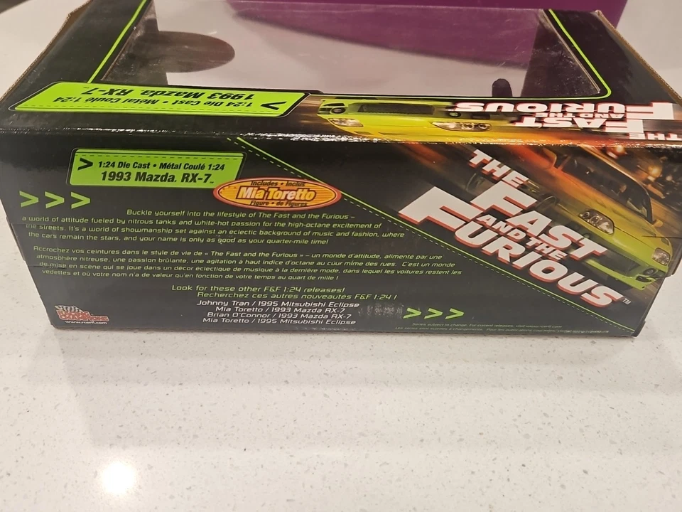 Racing Champions 1993 Mazda RX-7 Mia Toretto The Fast And The Furious 1:24 1/24 - Image 4 of 4