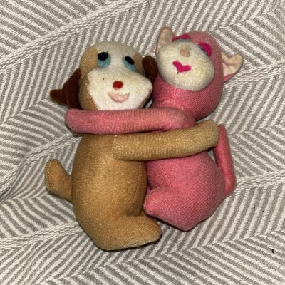Vintage 1973 Knickerbocker Embraceables Mr And Mrs Hugging Love Plush E4