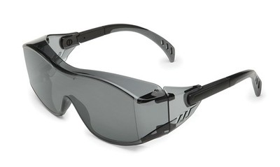 6983 Cover2 Safety Glasses Protective Eye Wear - Over-The-Glass (OTG), Gray L...