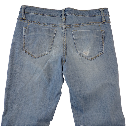 Mossimo Jeans Jenim Stretch Skinny Distressed Low Rise Denim Women's Size 2 S/C - Picture 7 of 8