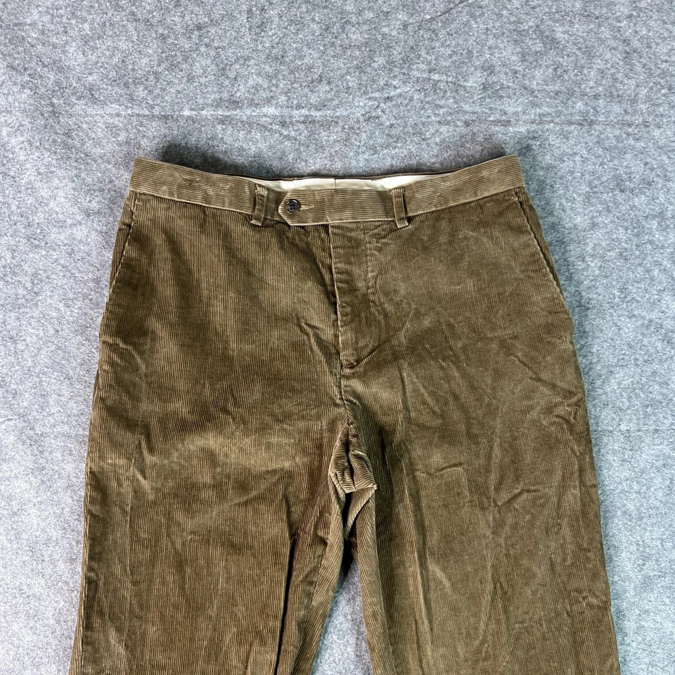 Pantalones Lauren Ralph Lauren Para Hombre 32x32 Marrón Pana Vestido Recto Calce Clásico Foto 2 de 4