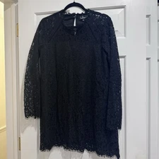 Lulus Black Lace Long Sleeve Bodycon Dress Size Small
