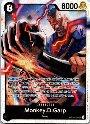 Monkey D. Garp OP11-095 SR Fist of Divine Speed - ONE PIECE Card Game English NM