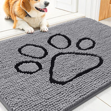 Dog Door Mat for Muddy Paws, Absorbent Non Slip Dirt Trapper, 30X20