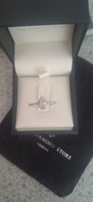 diamond halo ring size J, diamond store, all documents included