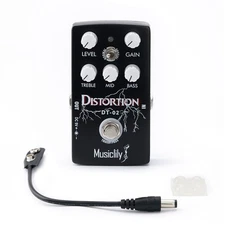 Musiclily Pro Distortion Guitar Effect Pedal DC 9V Adapter Powered True Bypass