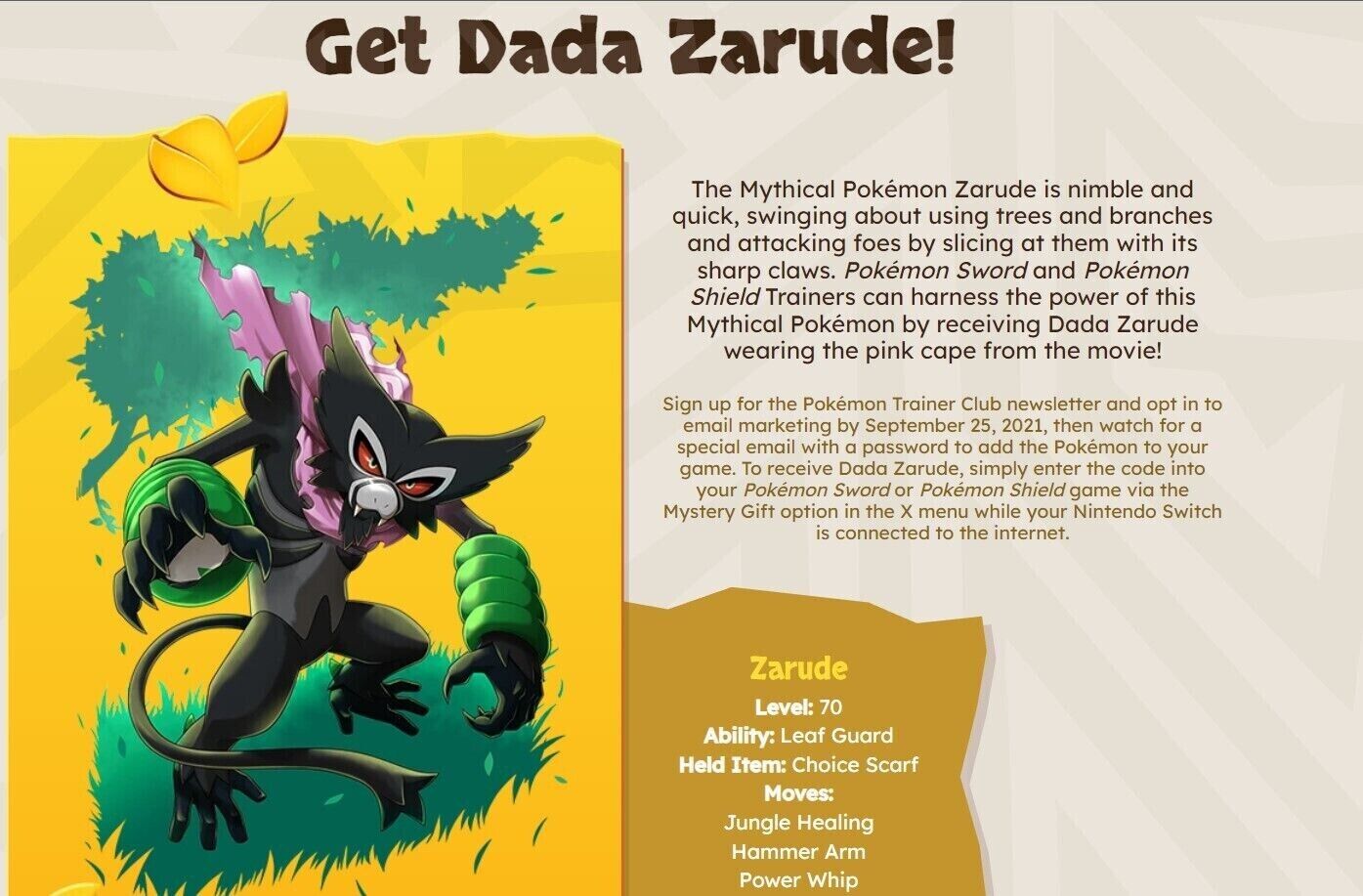 Pokémon Sword and Shield Zarude: Everything we know about the Mythical  Pokémon, including ability Leaf Guard, explained