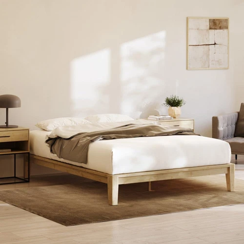 Queen Bamboo Platform Bed Frame - Natural - 12” Height - Easy Assembly