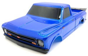 Fits DRAG SLASH (94076-4) - BODY Chevrolet C10 (Blue, complete w/decals Traxxas
