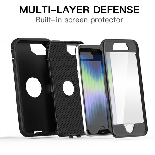 Für iPhone SE 2. 3. Hülle Hybrid Robust Stoßfest Cover Displayschutz - Bild 14 von 31