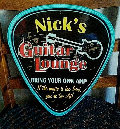 Personalized Guitar Pick Sign NICK'S GUITAR LOUNGE