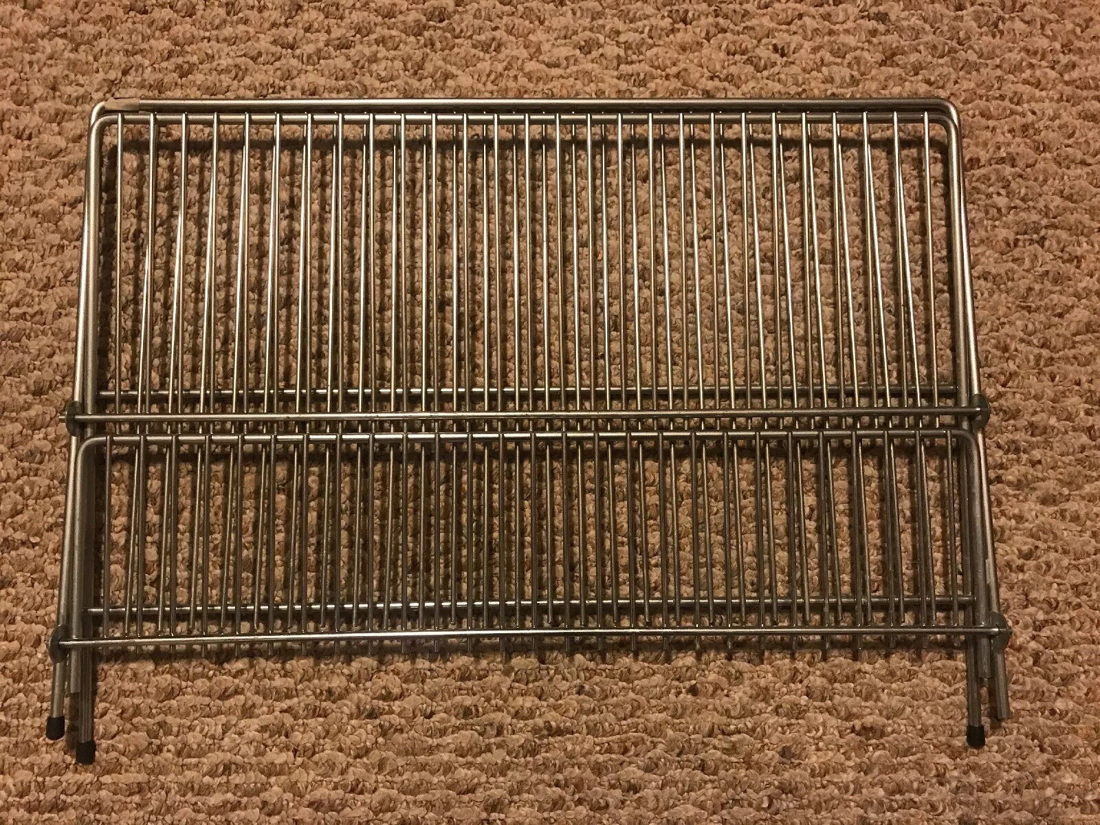 Metal Table Top Plate Rack 25 Slot Farmhouse Kitchen Office Organizer Folds Up eBay