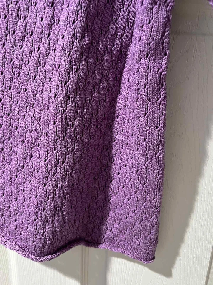 Suéter EILEEN FISHER Mujer LANA MERINO Manga Larga Púrpura Talla Pequeña A000240 Foto 4 de 4