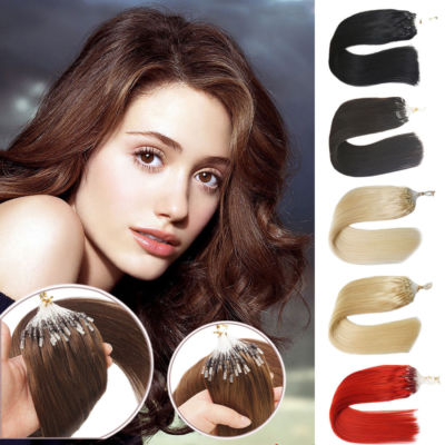 Double Micro Ring Beads Loop Remy Human Hair Extensions 40cm - 55cm 1g