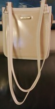 Guy Laroche Classy Cream/bone Shoulder  Handbag - 9" X 8" X 3.75"