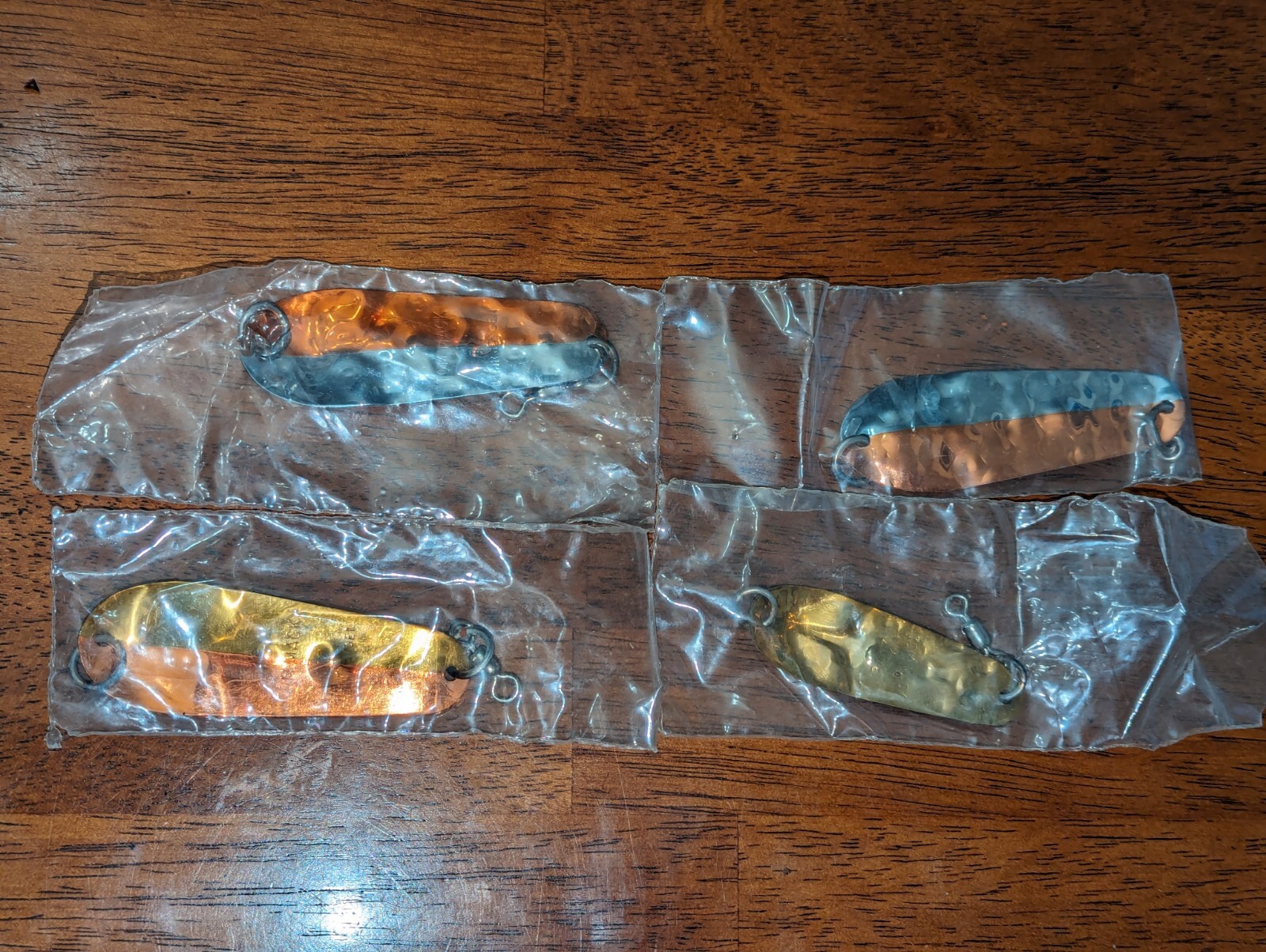 Lot of 4 NEW Vintage Trolling LURES 5 & 1 1/2 Tom Mack Fishing Spoons