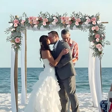 6ft Artificial Arch Flower Garland Eucalyptus Floral Rose Garland for Wedding