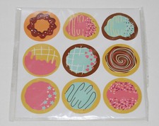 New Multicolor Donut Stickers 207ct stickers in 9 varieties