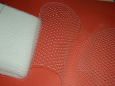 White Bird cage bridal veil french birdcage net blusher 28" long x 9" wide