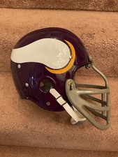 Minnesota Vikings Painted Horns RK2 Style Suspension Football Helmet Alan Page
