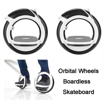 Orbit Wheel Skateboard 2 Wheels Pedal Boardless Skate Board Black, Easy to Carry