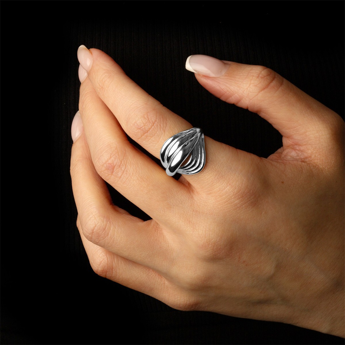 ★TOU★ [Silver 925] WAV402 illuminated Ring Amazon.com: 929 Silver Shiny Full Diamond Ring Twisted