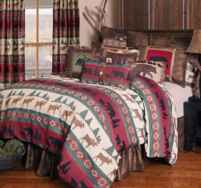 Takoma Cabin Western Comforter Set With Free Valance And Shipping