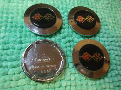 Lot of 4 American Racing Checkers Flag Wheel Center Caps Part 89-8023 (Cherokee)