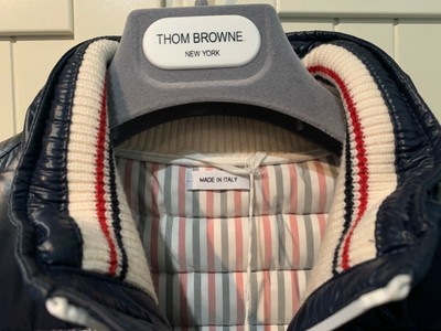 THOM BROWNE Down Vest Jacket in Navy, S 