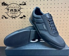 Hugo Boss Men's Saturn Sneakers Black Low Trainer Shoes Mens Sz 12