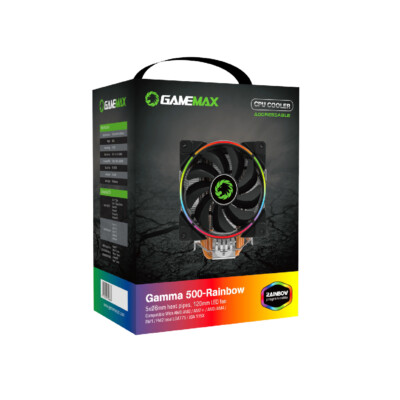 GameMax Gamma 500 Rainbow Aura Sync 4-Pin ARGB CPU Kühler