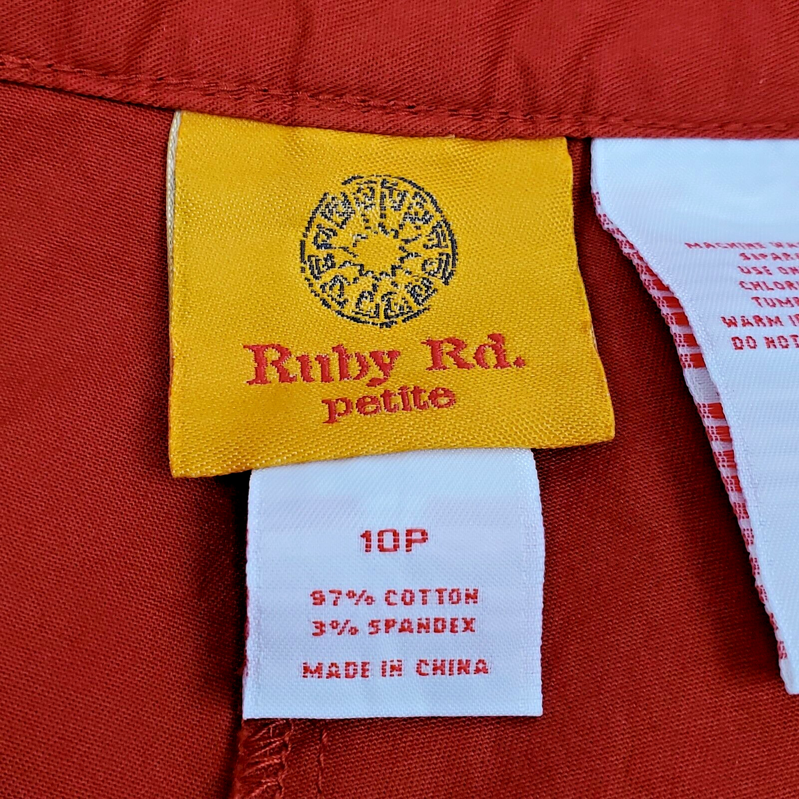 Ruby Rd. Orange Capri Cropped Pants Medallion Acc… - image 6