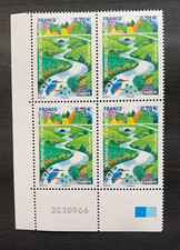 Timbres  France 2016 YT 5105 La Bièvre par 4 coin de feuille