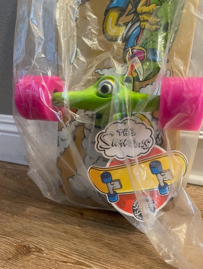 SIMPSONS RARE Bart Slasher GOLD Santa Cruz Skateboard - 2 Decks